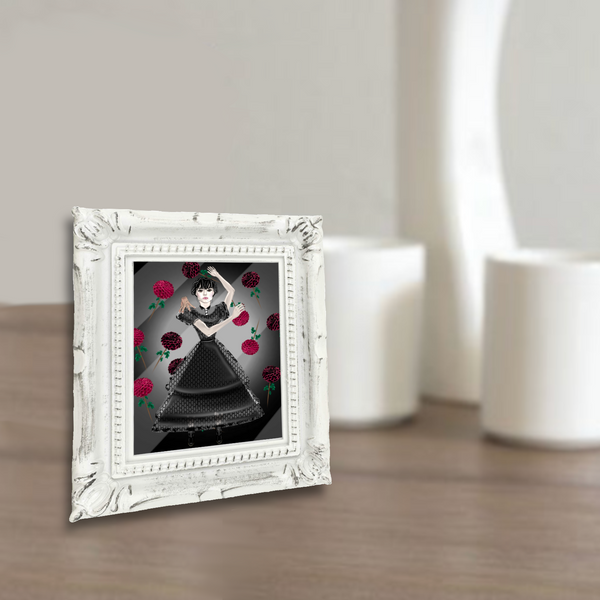 Neverending Stickers - Framed Mini Print - Dancing Wednesday - 4x3.5 in Frame -