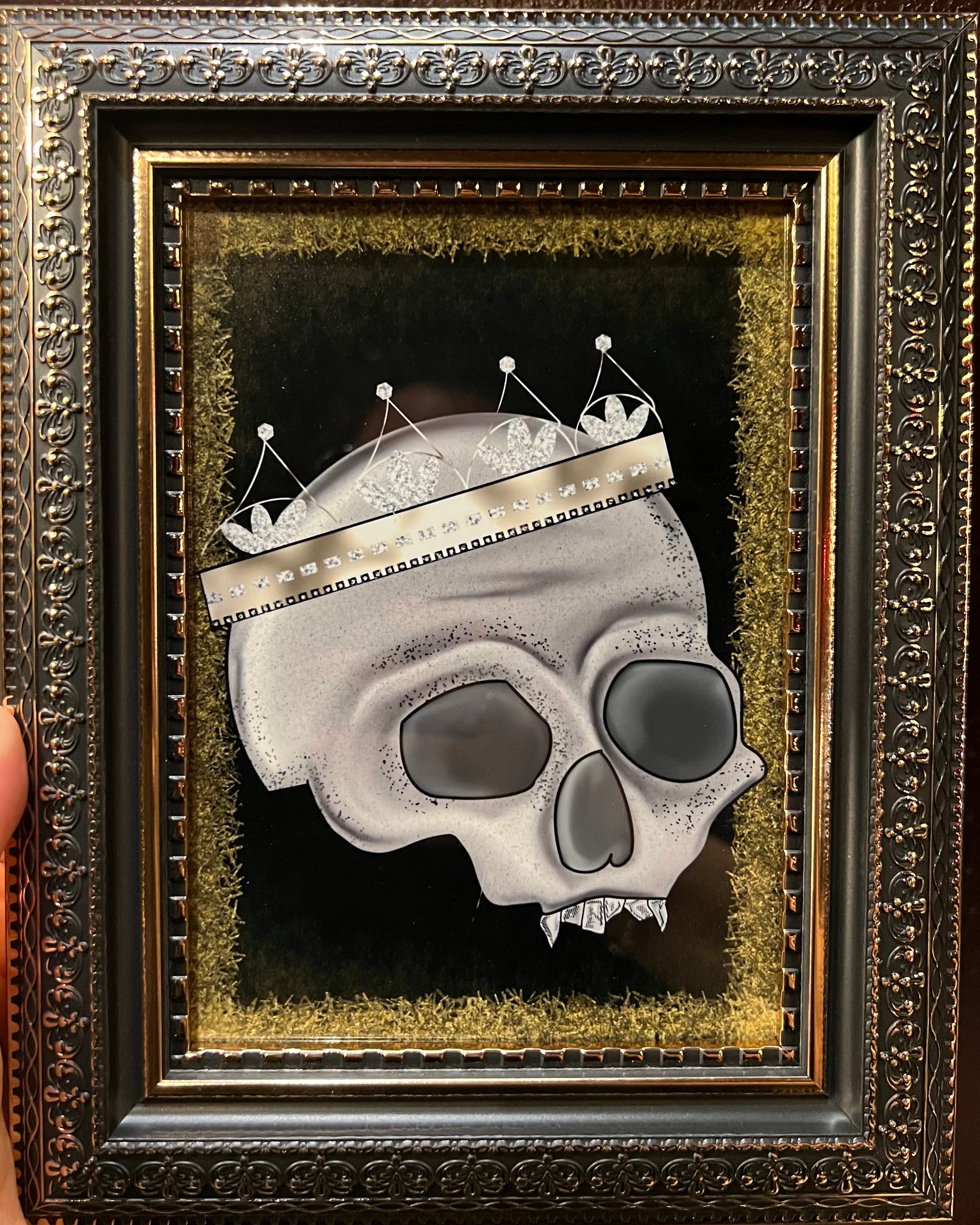 Neverending Stickers - 5x7 Framed Vintage Skull Print
