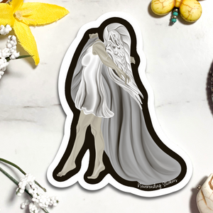 Neverending Stickers - Headless Angel Statue - Vinyl Sticker Or Magnet - 3.5x2.75in