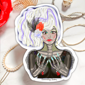 Neverending Stickers - Día De Los Muertos - Drag Queen - 4x3.25in - Vinyl Sticker or Magnet - LGBTQ - Day of the Dead