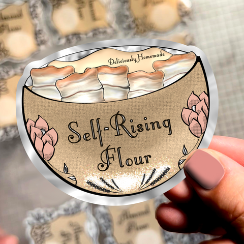 Neverending Stickers - Apothecary Labels - Self Rising Flour - For Storage Containers