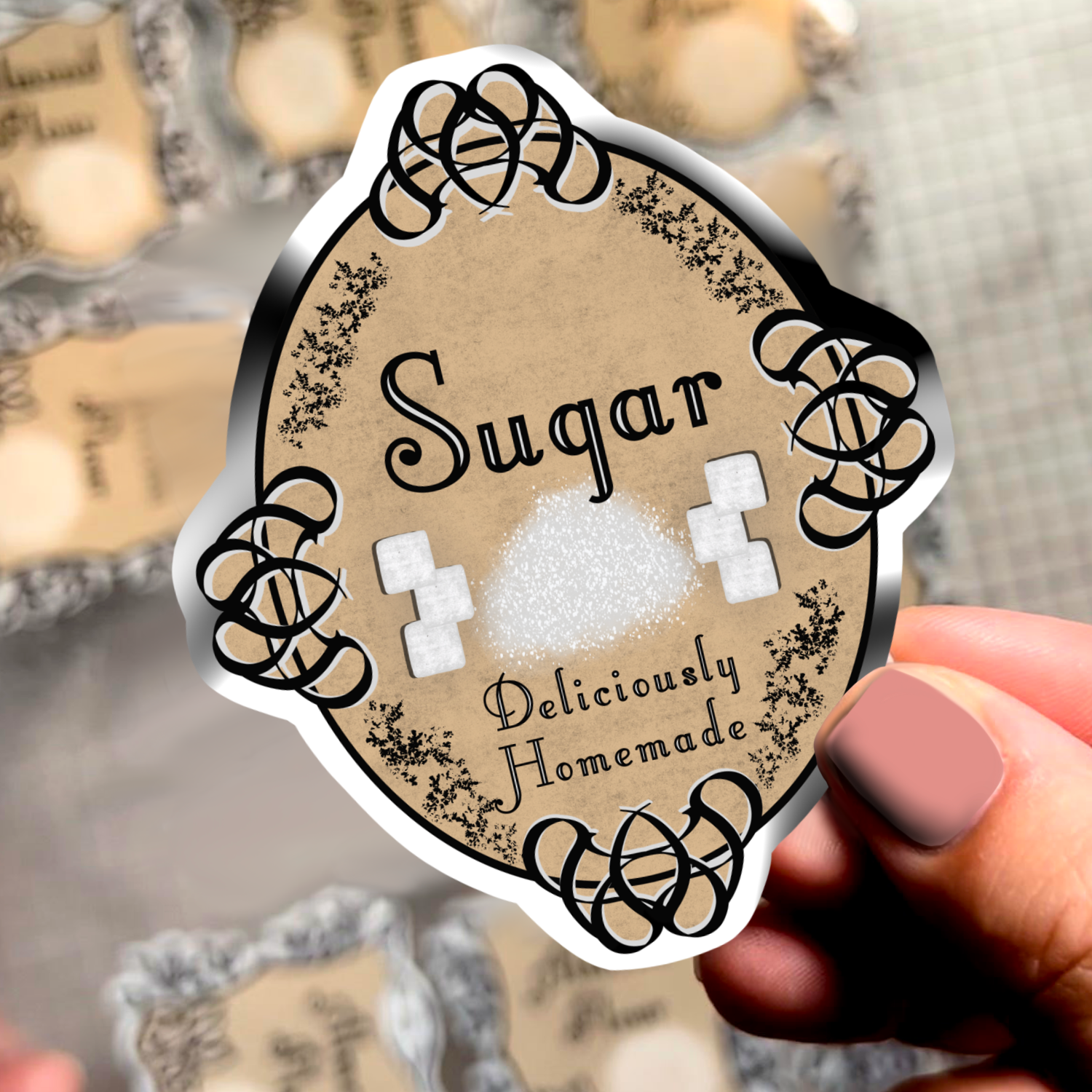 Neverending Stickers - Apothecary Labels - Sugar - For Storage Containers