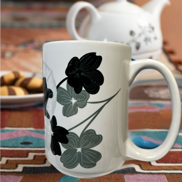 Neverending Stickers - 15oz Ceramic Coffee Mug - Ballet Folklorico Dancer