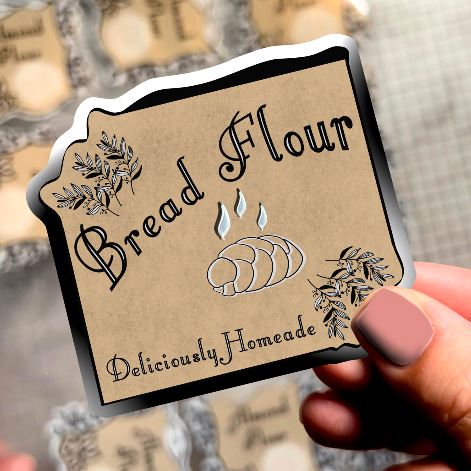 Neverending Stickers - Apothecary Labels - Bread Flour - For Storage Containers