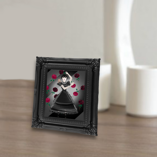 Neverending Stickers - Framed Mini Print - Dancing Wednesday - 4x3.5 in Frame -