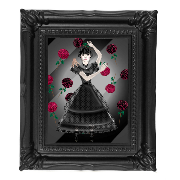 Neverending Stickers - Framed Mini Print - Dancing Wednesday - 4x3.5 in Frame -