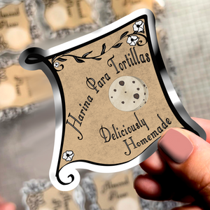 Neverending Stickers - Apothecary Labels - Harina Para Tortillas - For Storage Containers
