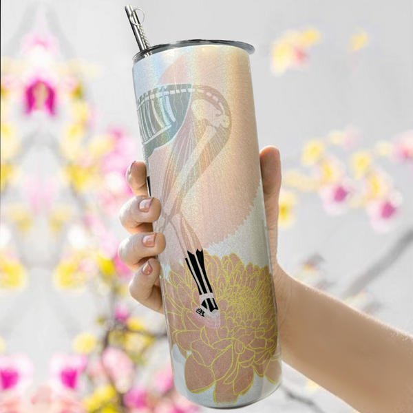 Neverending Stickers - 20oz Tumbler - Ballerina - Day Of The Dead - Dia De Los Muertos - Iridescent Sparkle