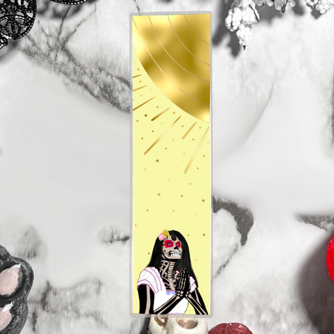 Neverending Stickers - Praying Day Of The Dead Catrina -  Foiled Bookmark - 8x10x2in