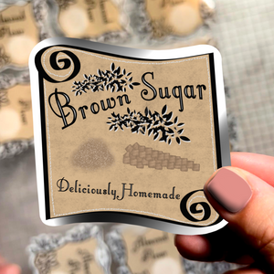 Neverending Stickers - Apothecary Labels - Brown Sugar - For Storage Containers